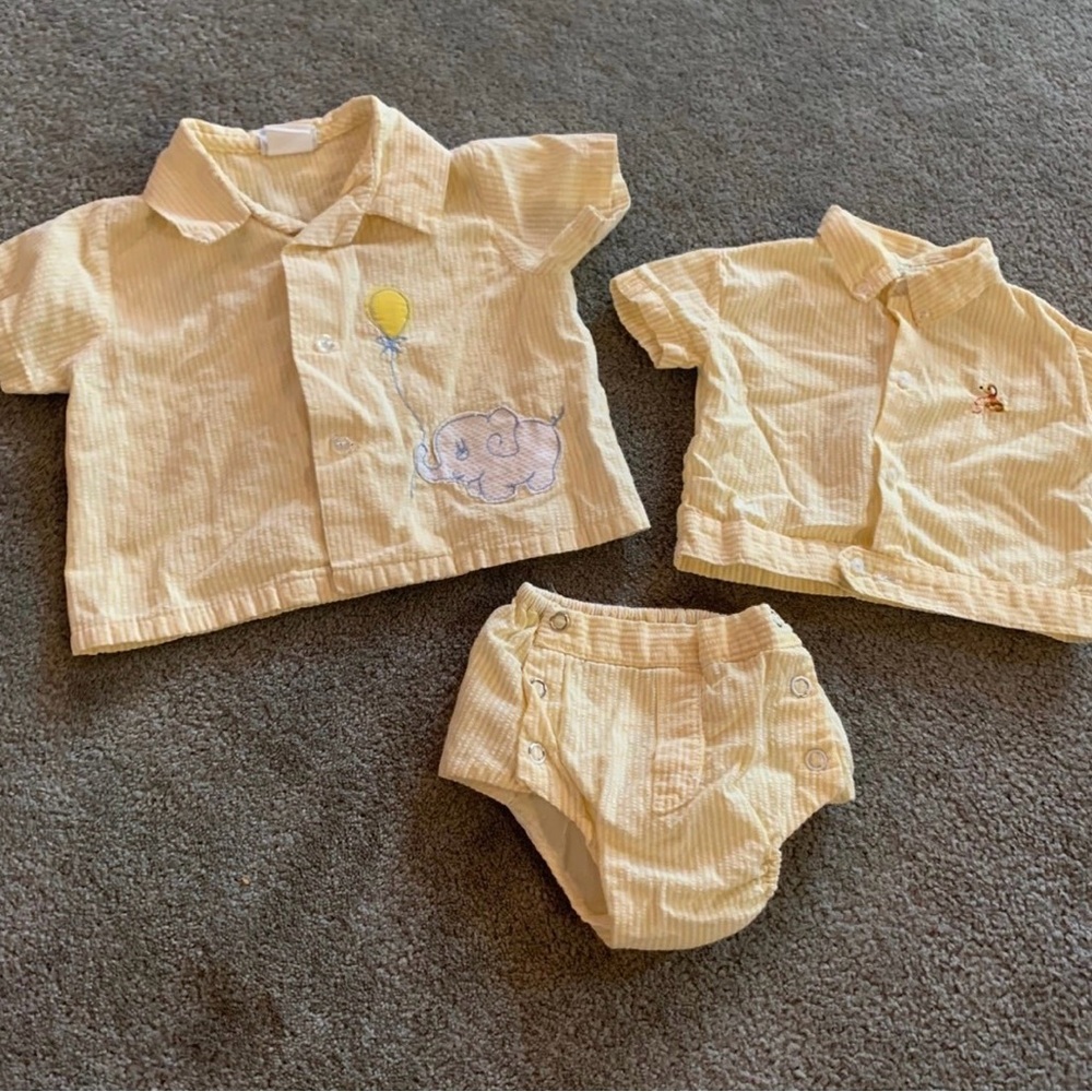3-piece toddler retro vintage clothing set